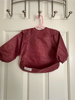Tiny Twinkle Waterproof Maroon Baby Smock Bib